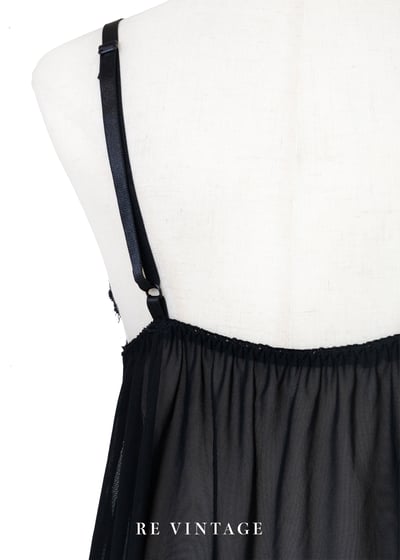 復古浪漫夜宴黑蕾絲細肩帶背心10