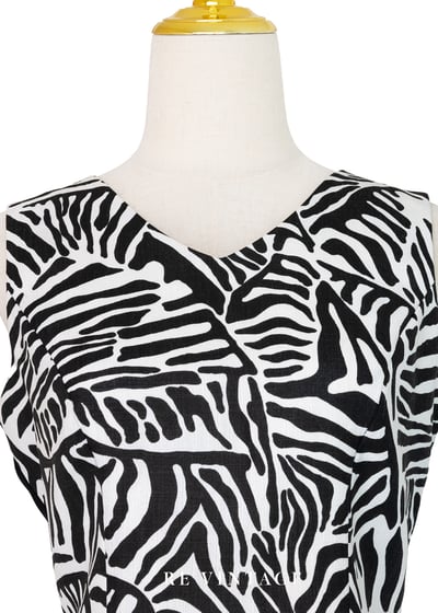 時髦黑白撞印斑馬紋背心3