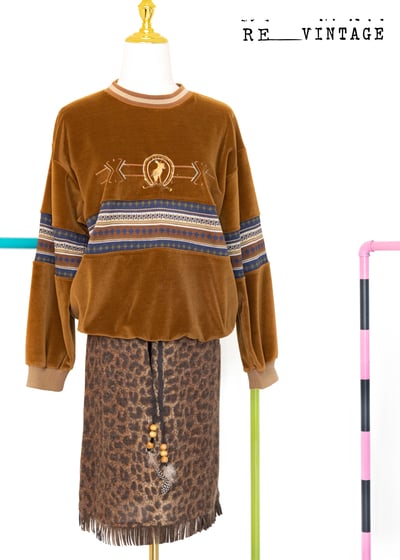 泰迪熊黃棕色圖騰套頭上衣8