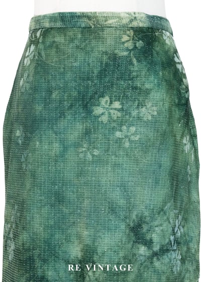 深海裡的綠寶石名伶碎花短裙（26"）3