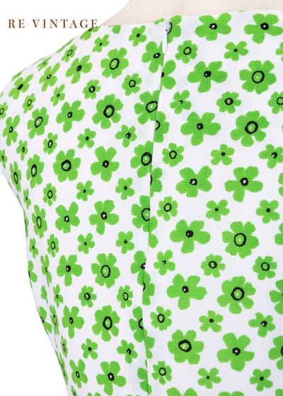 螢光綠小花夏日洋裝11