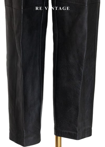 質感單品 - 中古紳士帥氣皮革長褲（27"）6