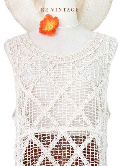 Happy Vacation 香草白織品長版背心/洋裝3