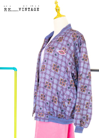 葡萄紫格紋版型一百分夾克外套3