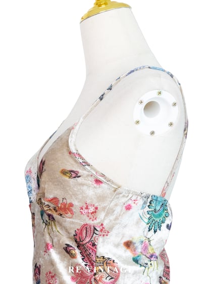 法式慵懶 - 秘境蝴蝶絨布細肩帶背心8