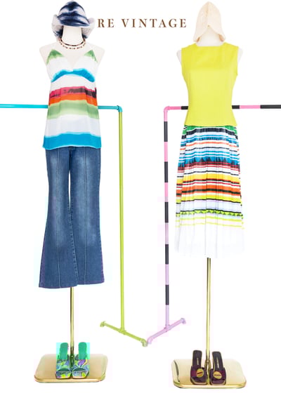 草綠色小格紋氣質背心2