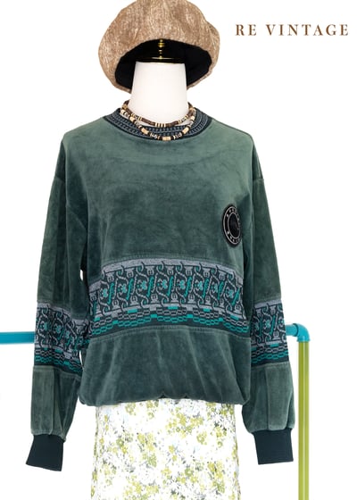 森林綠舒服的針織套頭衫1