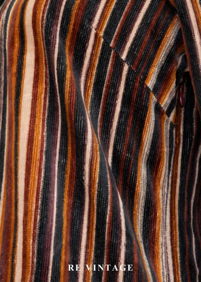 Velvet Roadtrip 燈芯絨暖色線條迷你洋裝7