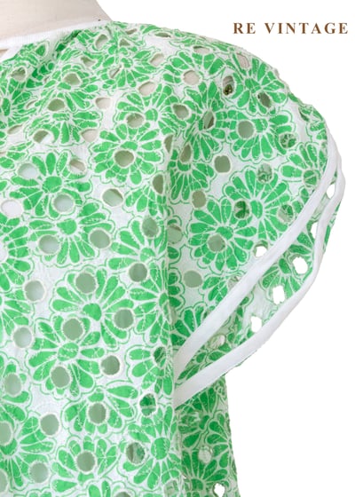 清新俏皮蕾絲花紋寬版上衣/迷你洋裝5