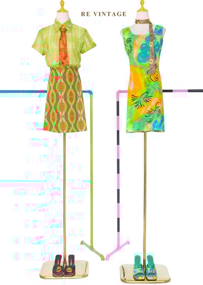 蜂蜜檸檬綠格紋網紗短袖上衣2