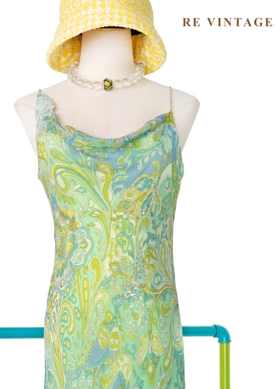 檸檬流光夏日垂墜感細肩帶洋裝7