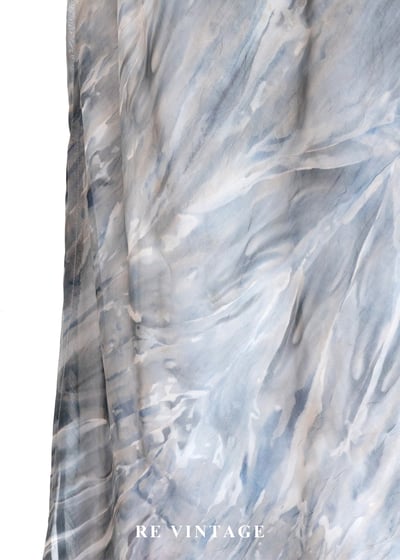 灰藍色水紋雪紡長裙（24-30"）11