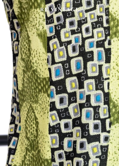 Psychedelic Rock 黃綠色蛇紋的變奏曲上衣8