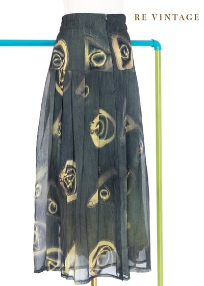 Pine Green 燒畫圖文長裙（27-28"）6