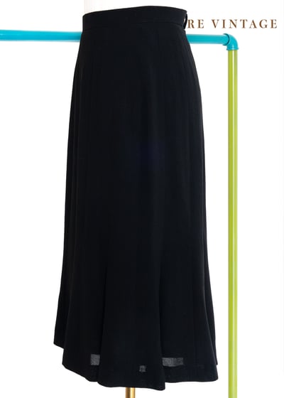 氣質單品- 黑色小魚尾質感及膝裙（23.5")5