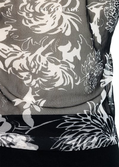 繁花餘燼 -亮片花卉透膚背心10