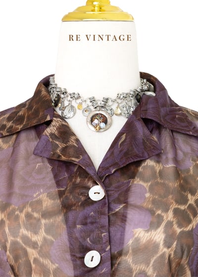 豹紋與紫玫瑰透膚上衣3