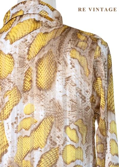 金色獵影 - 蟒紋透感長袖襯衫10