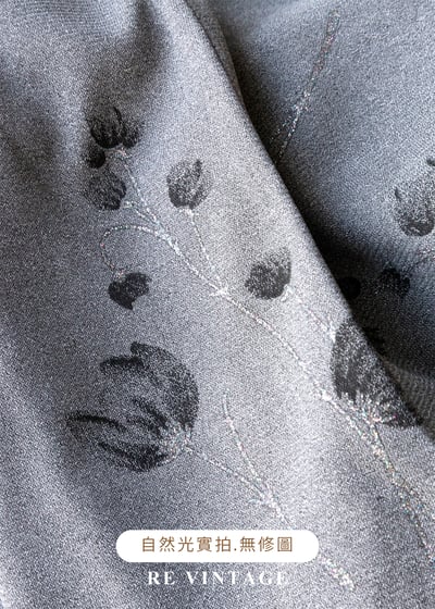 霧灰的花瓣與枝葉短裙(26")11