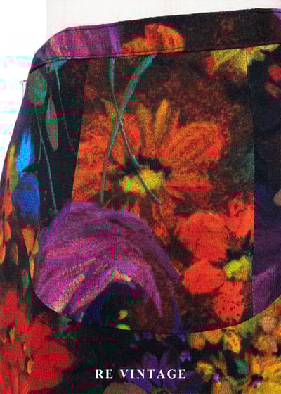 復古花卉色彩記憶短裙（29"）5