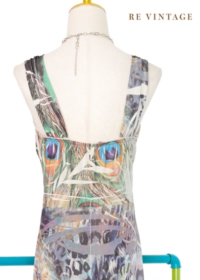 PEACOCK REVERIE羽毛時空圖騰交疊長洋裝13