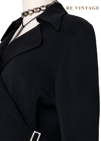 黑曜石影女王西裝式長洋裝11