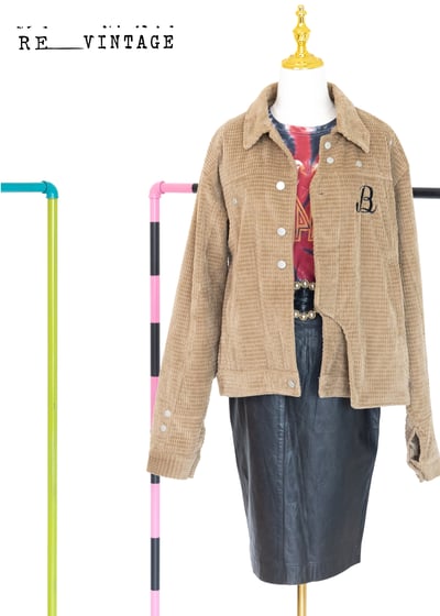 義大利製 - 珍珠圓釦皮革窄裙6