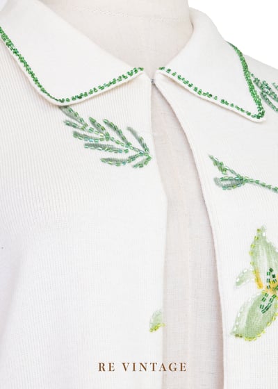 Poetic Flora 晨光葉脈花影針織衫6