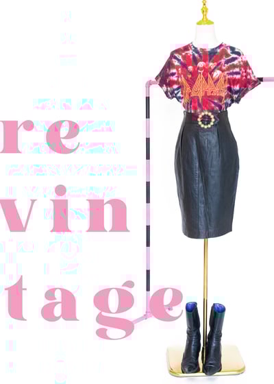 義大利製 - 珍珠圓釦皮革窄裙1