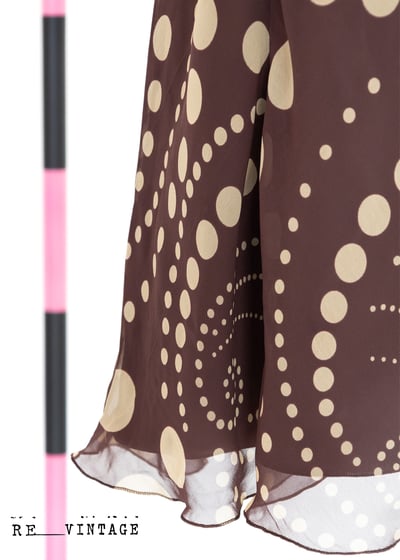 圓點點Party time 巧克力棕雪紡洋裝6