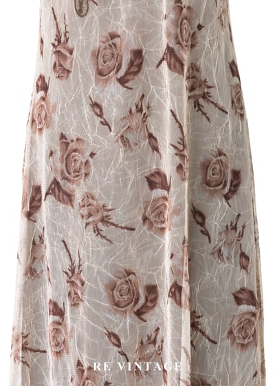 摩卡玫瑰薄紗兩件式長洋裝12