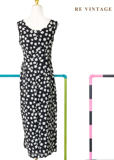 黑白映畫 - 法式雛菊氣質洋裝13