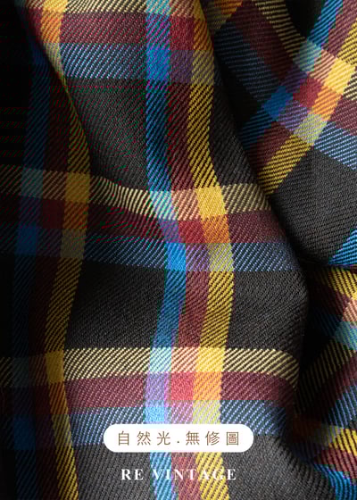 蘇格蘭的落日餘暉暖調格紋抽繩裙（24-30"）12