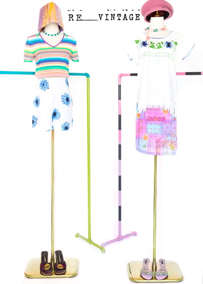 霓虹燈橘色玫瑰短裙（25"）2