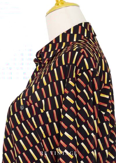 橘黃斜格紋長袖襯衫6