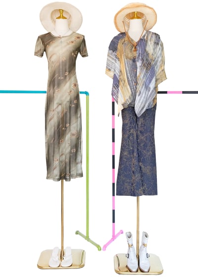 Midnight Lightning 夜晚金色裂紋長褲（27"）2