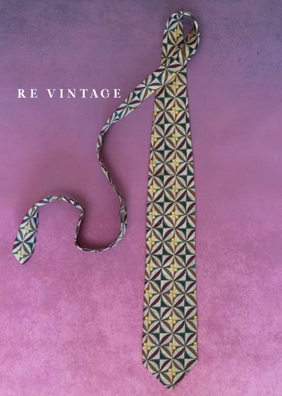 莫內花園的萬花筒古典瓷磚領帶2