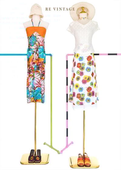 熱帶螢光夢境叢林透膚繞頸洋裝2