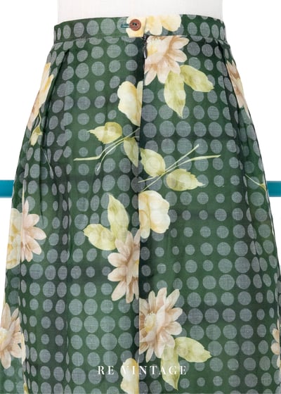 復古圓波交疊花卉奇幻美裙（27"）9