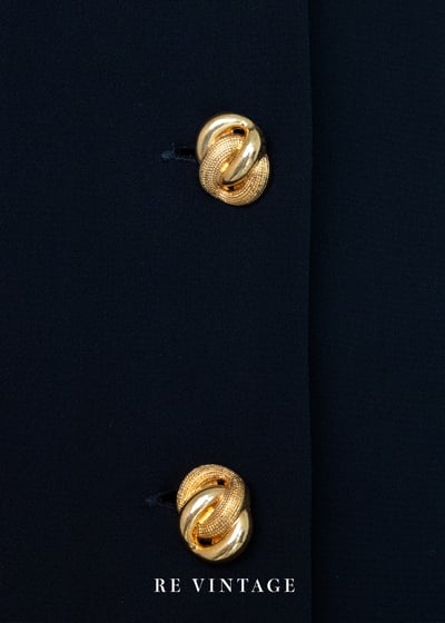 氣質單品 - 古典法式金釦黑底洋裝8