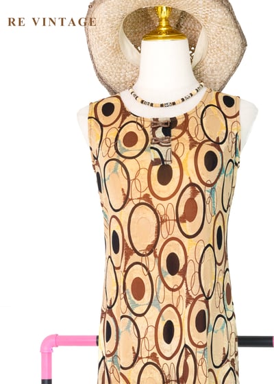 摩登棕色軌道迴圈長洋裝3