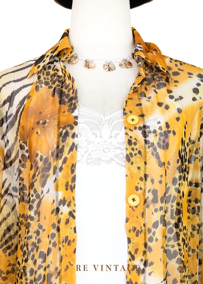 Walking Tiger 網紗長版三釦上衣8