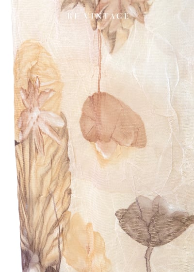 套裝裙子 - 奶茶色乾燥花網紗裙子（26"）4