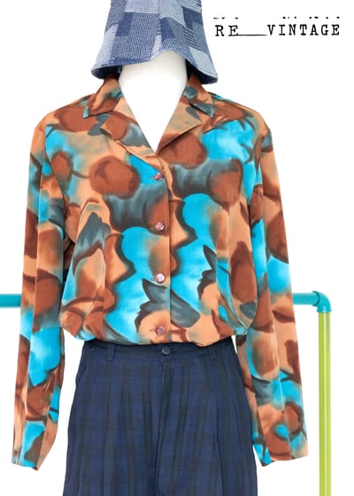 Rusty 藍綠色撞色襯衫1