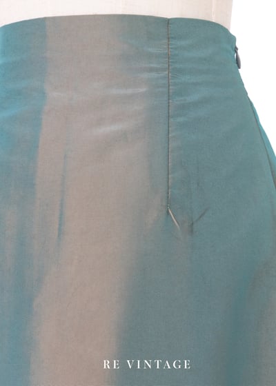 陽光湖水綠尼龍絨布長裙（27"）9