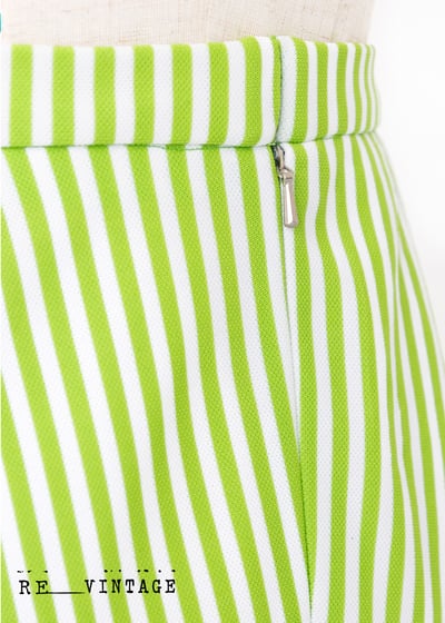 鱷魚の青蘋果綠線條Ａ字裙5