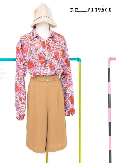 亮亮鑽石小釦奶茶色及膝短褲（26.5"）6