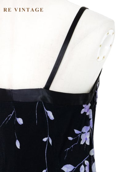 黑夜紫光花火細肩帶洋裝13