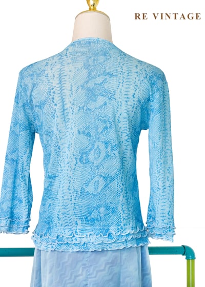 水仙藍蛇紋罩衫上衣7