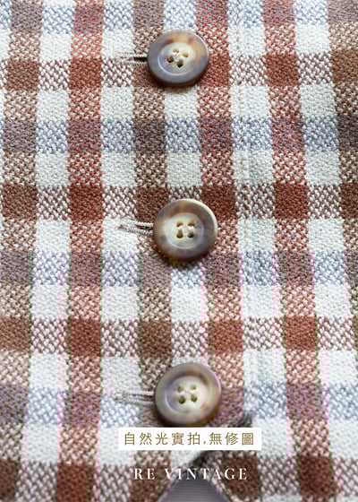 栗子棕橘色格紋西裝背心13